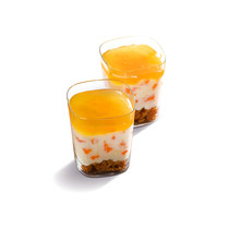 * Mandarine-Mascarpone Creme mit Vanillekipferl-Bröseln & Mandarinenspiegel